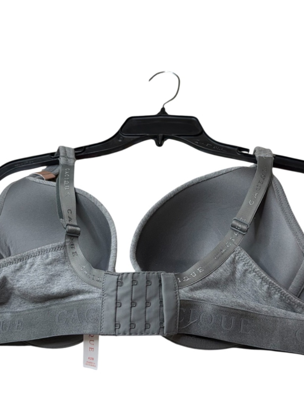 CACIQU3 The Cotton Collection Gray Molded Boost Bra with Underwire 42B - Picture 3 of 16
